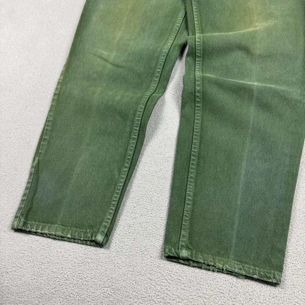 Levis Jeans Mens Size 32x32 Vintage Green Faded 560 Loose Taper Made in USA